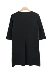 Vorschaubild 2 von Damen Blusenkleid S 36 Schwarz Elegant Modern Tierdruck Grafisch