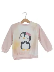 Vorschaubild 1 von Mädchen Pullover Pinguin Motiv Rosa Gr. 86 Casual Langarm