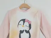 Vorschaubild 3 von Mädchen Pullover Pinguin Motiv Rosa Gr. 86 Casual Langarm