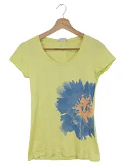 Vorschaubild 1 von Damen T-Shirt Gelb Blumenmuster Gr. 34/XS Casual
