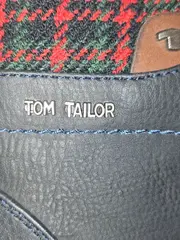 Vorschaubild 4 von Damen Schnürstiefelette Blockabsatz Kariert Blau Gr. 37