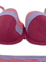 Vorschaubild 2 von Damen Bikini Set Gr. 95D Lila Glitzer Bügel NEU