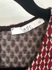 Vorschaubild 4 von EDC Strickkleid Damen XS Rot Casual Grafisch Midikleid