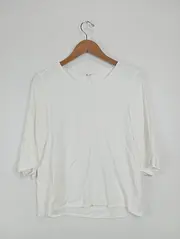 Vorschaubild 2 von Damen T-Shirt Basic Weiß Gr. 34 Viskose