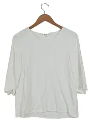 Vorschaubild 1 von Damen T-Shirt Basic Weiß Gr. 34 Viskose