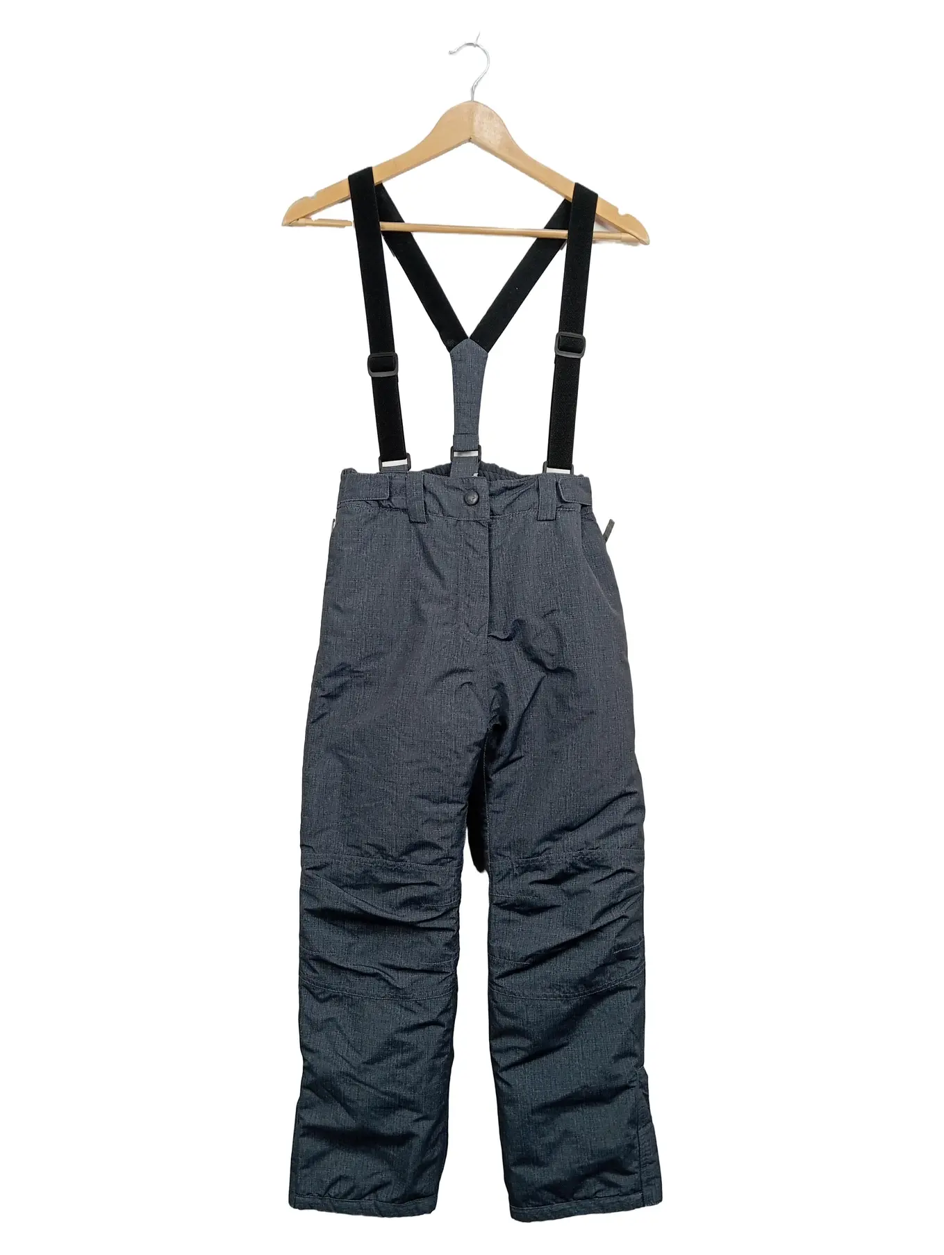 YIGGA Kinder Skihose mit Trägern Gr. 146 Grau Schneehose Winterhose