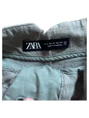 Vorschaubild 3 von Stoffhose Damen Hose XS W26 34 Oliv Leinen Mix Culotte High Waist Casual
