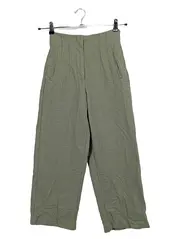 Vorschaubild 1 von Stoffhose Damen Hose XS W26 34 Oliv Leinen Mix Culotte High Waist Casual