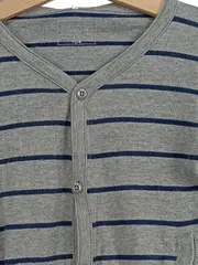 Vorschaubild 2 von Baby Jungen Strickjacke Gr. 104 Grau Gestreift Baumwolle Casual