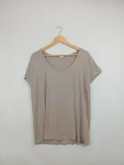 Vorschaubild 2 von Damen T-Shirt Gr. 46 Beige Casual Kurzarm