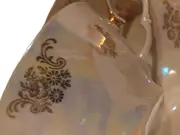 Vorschaubild 2 von Sammelgedeck 3-teilig Porzellan Weiß Blumenmuster Kaffeegedeck