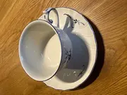 Vorschaubild 3 von Vieux Luxembourg Tasse Untertasse Porzellan Weiß Blumen 6cm