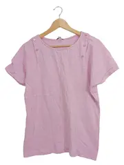 Vorschaubild 1 von Damen T-Shirt Rosa Gr. 38/M Casual Baumwolle Kurzarm