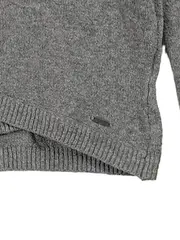 Vorschaubild 4 von Damen Pullover Grau Meliert Cropped Asymmetrisch Gr. 34 XS