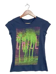Vorschaubild 1 von Kinder T-Shirt Blau Gr. 160/158 Casual Chill Palmen Print