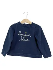 Vorschaubild 1 von Mädchen Sweatshirt Bonjour Paris Stickerei Blau Gr. 104