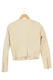 Vorschaubild 2 von Damen Lederjacke Gr. 38 Beige Casual Modisch