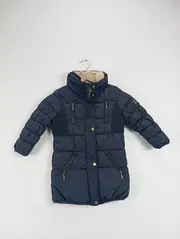 Vorschaubild 2 von Mädchen Winterjacke Gr. 92 Blau Gesteppt Kapuze Fell