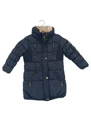 Vorschaubild 1 von Mädchen Winterjacke Gr. 92 Blau Gesteppt Kapuze Fell
