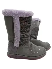 Vorschaubild 1 von Mädchen Schneestiefel Gr. 28,5 Grau Pailletten Glitzer Fellrand