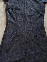 Vorschaubild 3 von Damen Kleid Spitze Kurzarm Gr. 34 Schwarz Elegant
