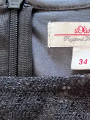 Vorschaubild 4 von Damen Kleid Spitze Kurzarm Gr. 34 Schwarz Elegant