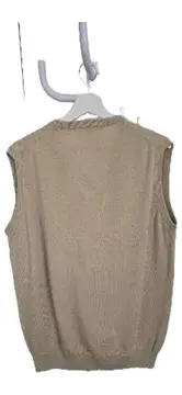 Vorschaubild 2 von Herren Pullunder V-Ausschnitt Beige Gr. L Strick