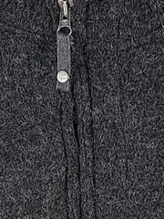 Vorschaubild 2 von Damen Strickjacke Gr. 34/XS Grau Meliert Kapuze Wolle Reißverschluss