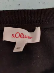 Vorschaubild 2 von Damen T-Shirt Gr. 40/L Schwarz Basic Baumwolle Ärmellos