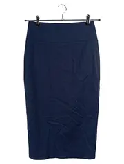 Vorschaubild 1 von Damen Bleistiftrock Gr. 36 Blau Business Midirock Viskose