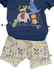 Vorschaubild 2 von Kinder Twin Set T-Shirt & Shorts Safari Motiv Gr. 92 Mehrfarbig Baumwolle