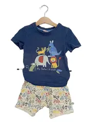 Vorschaubild 1 von Kinder Twin Set T-Shirt & Shorts Safari Motiv Gr. 92 Mehrfarbig Baumwolle