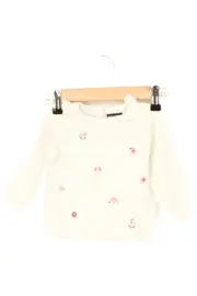 Vorschaubild 1 von Kinder Pullover Gr. 68 Weiß mit Stickerei