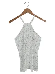 Vorschaubild 1 von EDC Damen Top Spaghettiträger Tupfenmuster Weiß Gr. 36/S Casual