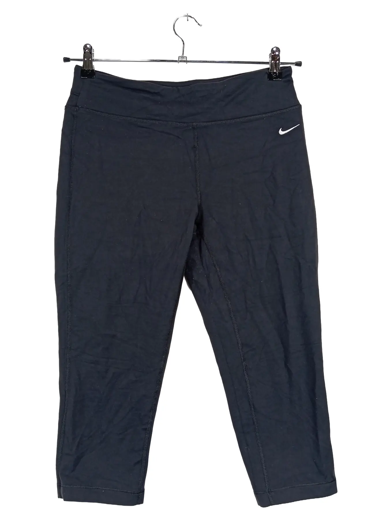 NIKE Damen 3/4 Sporthose Leggings L Schwarz Sportlich Dri-Fit