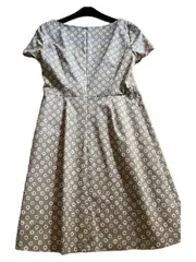 Vorschaubild 2 von Taifun Damen Freizeitkleid Gr. 42/XL Beige Punkte Kurzarm