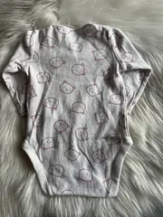Vorschaubild 2 von Baby Body Mädchen Gr. 74 Bärchen Muster Weiß Rosa Baumwolle