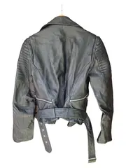 Vorschaubild 2 von Damen Lederjacke Bikerjacke Schwarz Gr. S Streetwear