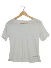 Vorschaubild 1 von Damen Sport T-Shirt Weiß Gr. S Kurzarm Polyester Dri-FIT