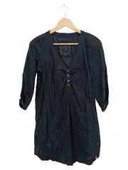 Vorschaubild 1 von Blusenkleid Damen 36/S Schwarz Casual Baumwolle Hemdblusenkleid