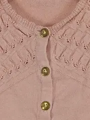Vorschaubild 2 von Strickjacke Mädchen Gr. 74 Rosa Lochmuster Baumwolle
