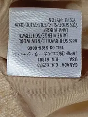 Vorschaubild 4 von Businesskleid Damen Gr. 38/M Beige Elegant Wolle Seide Etuikleid