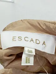 Vorschaubild 3 von Businesskleid Damen Gr. 38/M Beige Elegant Wolle Seide Etuikleid