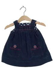 Vorschaubild 1 von Baby Mädchen Cordkleid Kleid Blau Gr. 62/68 Punkte