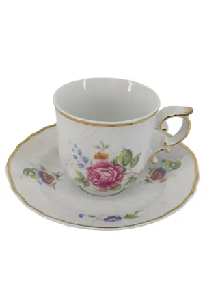 HOLLOHAZA HUNGARY Espressotasse mit Unterteller