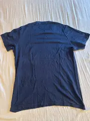 Vorschaubild 2 von Herren T-Shirt Logo Print Blau Gr. L Freizeit Baumwolle