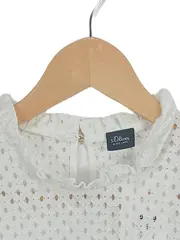 Vorschaubild 3 von Damen Top 34/XS Weiß Lochmuster Ärmellos Feminin