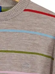 Vorschaubild 4 von Pullover Herren Gr. M gestreift Mehrfarbig Grau Strickpullover