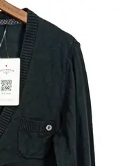 Vorschaubild 3 von EDC Damen Strickjacke Gr. 40/L Grau Casual Baumwolle Langarm