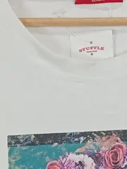 Vorschaubild 3 von Damen T-Shirt Weiß mit Grafischem Print Gr. 44/XXL Casual